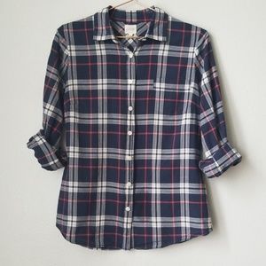 J Crew Perfect Shirt Button Plaid